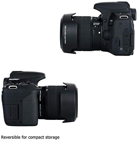 Lens Hood and UV Filter Fits for Canon EF-S 18-55mm f/3.5-5.6 IS STM Replaces Canon EW-63C