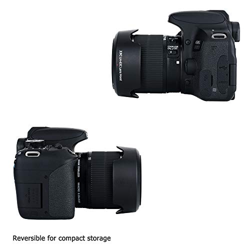 Jjc Ew-63C Reversible Lens Hood Sun Shade For Canon Eos Rebel T8I T7I T6I T5I Sl3 Sl2 90D 80D 70D 77D Camera With Kit Lens Canon Ef-S 18-55Mm F/3.5-5.6 Is Stm Or Canon Ef-S 18-55Mm F/4-5.6 Is Stm #TOP3