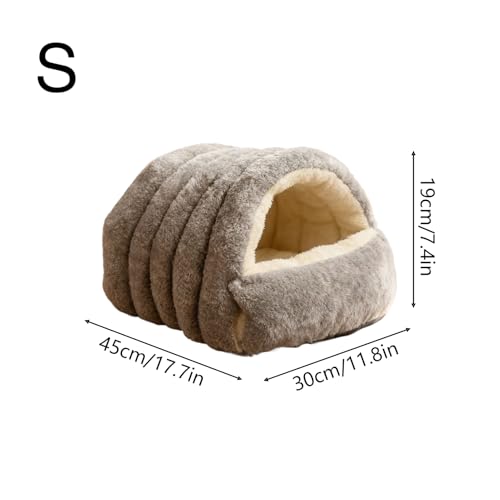 Katzenhaus Indoor, Hundehöhle Kuschelhöhle Katze, Winterhöhle Für Katzen, Gemütliche Plüsch Haustierhöhle, Katzenbett, Warme Schlafhöhle Für Haustiere Als Versteck Und Unterstand