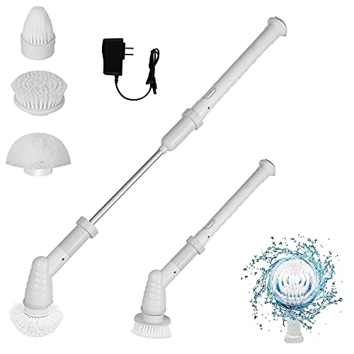 Upgraded Electric Spin Scrubber,360 Cordless Super Power Cleaning Brush with 3 Replaceable Cleaner Heads and Adjustable Extension Handle for Wall, Floor, Bathroom, Kitchen, Tile(Adjustable Angel) Upgraded Electric Spin Scrubber,360 Cordless Super Power Cleaning Brush with 3 Replaceable Cleaner Heads and Adjustable Extension Handle for Wall, Floor, Bathroom, Kitchen, Tile(Adjustable Angel)