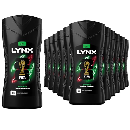 Lynx Africa 12-H Refreshing Fragrance Shower Gel Body Wash for Men, 225ml (12)