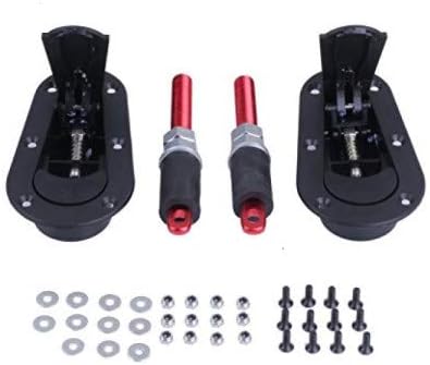 Amazon カチっとワンタッチ開閉 ボンネットピン ブラック エアロキャッチ 車検対応 2個セット 汎用 タイプ ボンネット 車 バイク