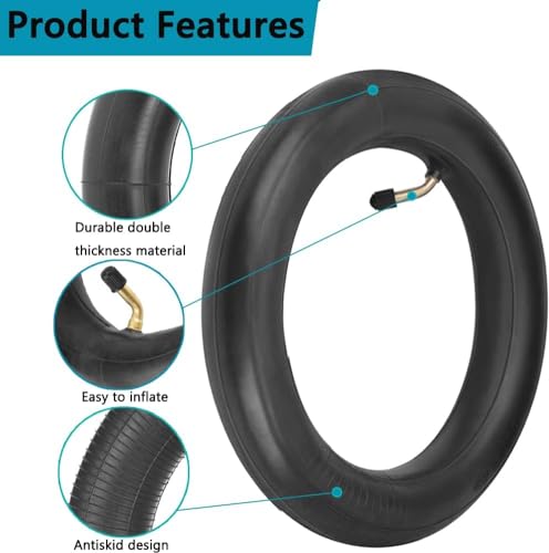 YHTSPORT 2 Pack of 10x2.125 Inner Tube Tires, 10 Inch Inner Tube Replacement Thicken Rubber Tyre - Image 3