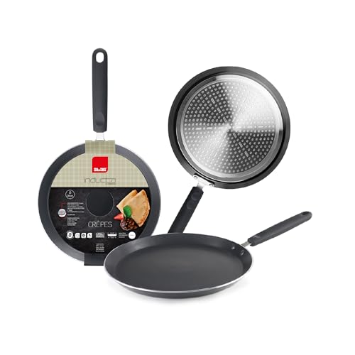 IBILI - Poêle à crêpes Inducta, 26 cm, Aluminium, Antiadhésif, Compatible avec l’induction