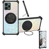 Custodia per Blu G74 Case Phone Cover Custodia [ con 9H HD Vetro Temperato][Supporto ad Anello a 360°, Magnetico] CX-27-HEI