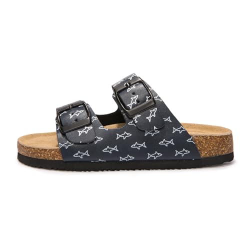 Image of FUNKYMONKEY Unisex-Child Slide Sandals Adjustable Double Buckle with Soft Footbed Comfort Slides for Girls and Boys