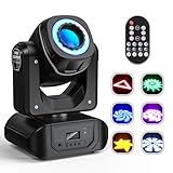 ZMJGLL Luci DJ a Testa Mobile, luci da palco LED rotanti con 8 gobos e 8 Colori, proiettor...
