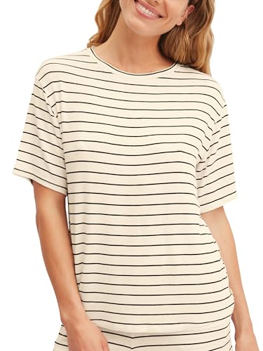 T-Shirt rayé Femme CALIDA Favourites Layering Charm Cream XS