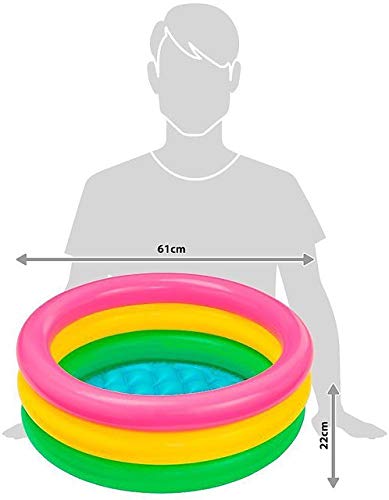 Image of Sunset Glow Pool - Soft Inflatable Baby Pool Bath Water Tub for Kids(Small) with Hand Air Pump-68612