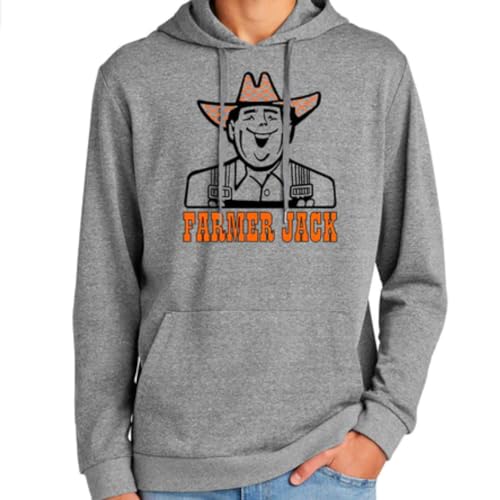 Detroit Farmer Jack Hoodie Cotton Poly Blend Twill Neck Front Pouch Pocket Sweatshirt