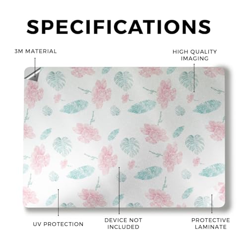 Image of Glossy Glitter Laptop Skin Compatible with Alienware M18 R2 (2024) - Paper Flowers - Premium 3M Vinyl Protective Wrap Decal Cover - Easy to Apply | Crafted in The USA by MightySkins