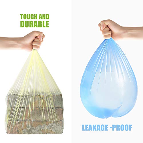 Image of 8 Gallon 330 Counts Clear Colorful Trash Bags Kitchen Garbage Bags by Teivio, fit 25-30Liter Bathroom Trash Can Bin Liners, Plastic Bags for home office kitchen，Multicolor (Pack of 2)