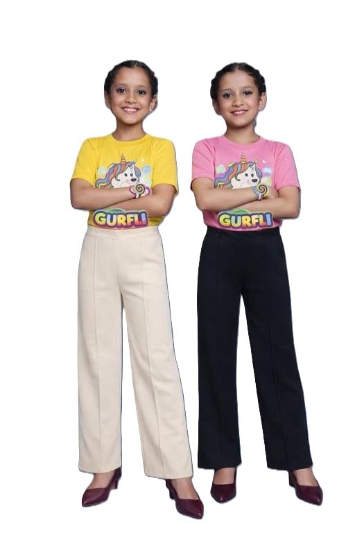 Kids Girls Trousers Pack of 2 – Premium Cotton Blend Solid Pants | Lightweight & Comfortable Everyday - Review, Price and Buying Guide