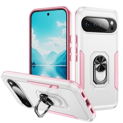 Coque antichoc Google Pixel 9A en silicone rigide avec béquille de support