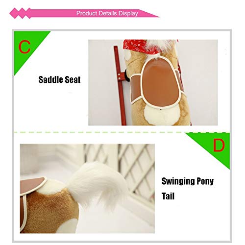 Schaukelpferd Indoor & Outdoor Schaukelpferd Spielzeug, Kid Wooden Rocker, Reiten auf Spielzeug for 1-3 Jahre alt… – Bild 7