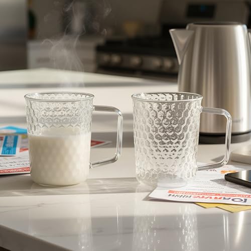 Set de 2 Mugs de Vidrio Borosilicato 20 oz con Asa miniatura 2