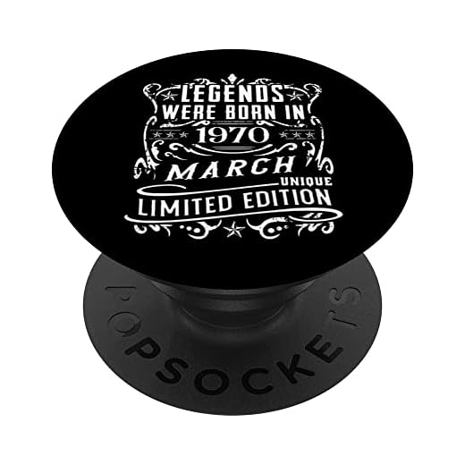 Cumpleaños Marzo 1970 Edición Limitada Regalo March 1970 PopSockets PopGrip Intercambiable