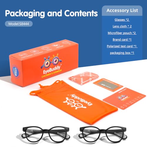 Image of EYEBUDDY Blue Light Glasses for Kids Boys Girls,Computer Gaming Bluelight Glasses,Fake Glasses for Ages 2-12