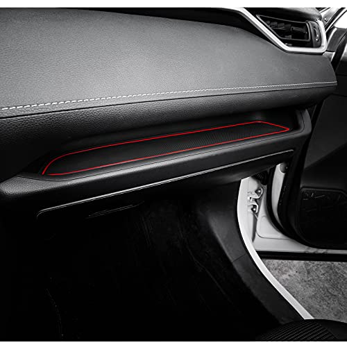JDMCAR Liner Accessories Compatible with Toyota RAV4 2024 2023 2022 2021 2020 2019 and 2021-2024 RAV4 Prime, Custom Fit Cup Holder, Center Console, and Door Pockets Inserts Kit (Red Trim) - 15 PC Set