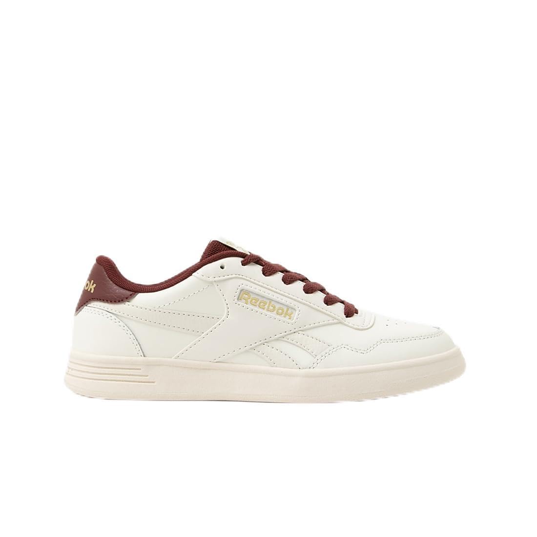 Reebok Unisex Court Advance Trainers, Chalk/Classic Burgundy/Goldmet, 40.5 EU