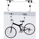 ★ Varios usos: nuestros polipastos de bicicletas usan hierro pesado y una cuerda de nylon fuerte para la máxima durabilidad y tenacidad. El polipasto de bicicletas en el techo de garaje no solo es adecuado para bicicletas de montaña ni para bicicletas para niños, sino también para kayak, escaleras telescópicas, kayaks, canoas, escaleras y otros equipos.