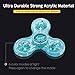 Fidget Spinner, Crystal Fidget Toy Led Light Rainbow Finger Toy Hand Fidget Spinner-Kids for ADHD Anxiety Stress Reducer(Light Blue)