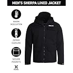 Hurley Mens Winter Jacket - Warm Zip Up Hooded Parka Sherpa Lined Jackets For Men with Multiple Pockets (Sizes S-XL) - Image 2