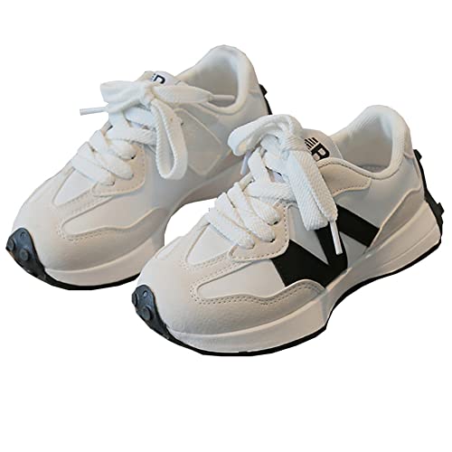 Image of XinYiQu Boys Girls Breathable Casual Sneakers Outdoor Sports Running Tennis Shoes for Kids 11 Little Kid,White