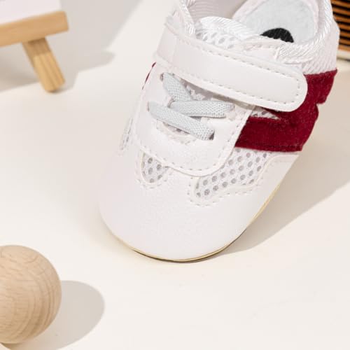Image of Baby Boys Girls Sneakers Toddler Non-Slip Soft Rubber Sole First Walking Shoes Infant Newborn Crib Dress Shoes