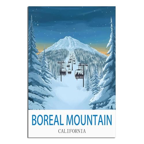 Poster de voyage vintage Californie LNBIAND pour habiller facilement un grand mur blanc nu
