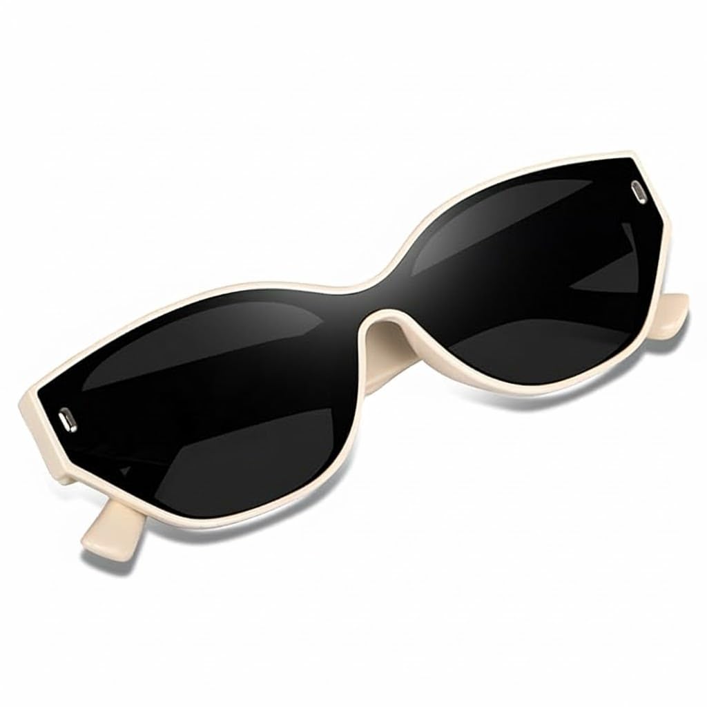 Retro Oversized Cat Eye Sunglasses for Women & Girls | Stylish Black Frame with Dark Lenses | UV400 Protection Fashion Eyewear-image-7