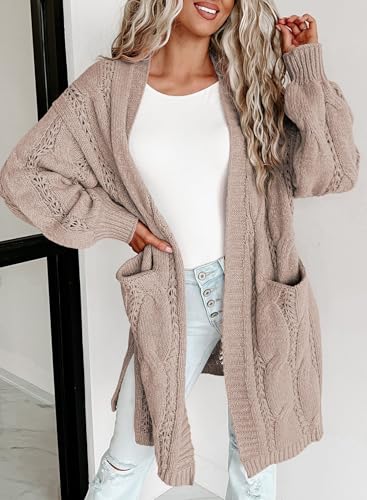Image of Dokotoo Women Long Cardigan Open Front Knit Sweater 2026