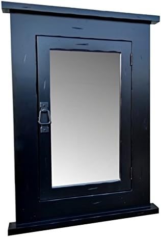 ZyduzscAT KeepRepel Primitive Black Mission Recessed Medicine Cabinet/Rustic/Solid Wood & Handmade