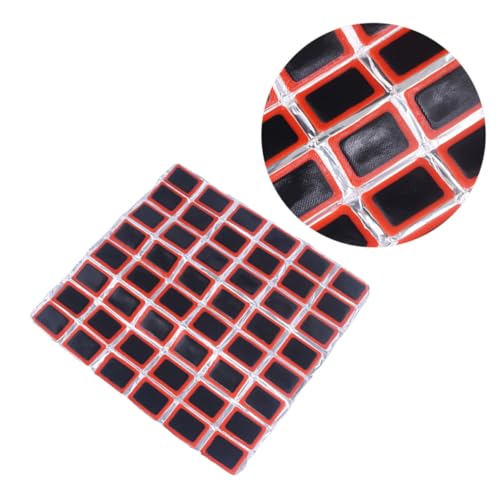 MUCKLILY 48Pcs Patch Kit Durable Rubber Puncture Repair Tool for Bike Motorcycle and Inner Tubes Lightweight and Portable for Emergency Repairs The Road