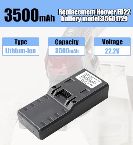 3500mAh Ersatzfür Hoover Modell 35601729 B001 akku, kompatibel mit Hoover Freedom 2in1 22.2V FD22 Staubsauger