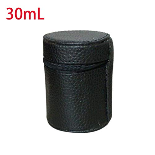 KinshopS 30ML Design Lightweight Soft Leather Cover for Camping Cups Mug Water Bottle Holder Carrier With Zipper