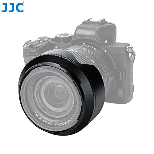 Capuchón para lente JJC LH-HB101, estilo pétalo con montaje bayoneta, acabado mate antideslumbramiento, reversible, compatible con Nikon NIKKOR Z DX 18-140mm f/3.5-6.3 VR miniatura 6