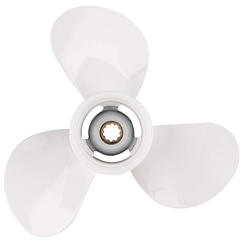 Per 20Hp 25Hp 9 7/8X10 1/2 Fuoribordo Elica Barca Motore 20 25 30 Vite 3 Lama 10 Spline Parte Motore