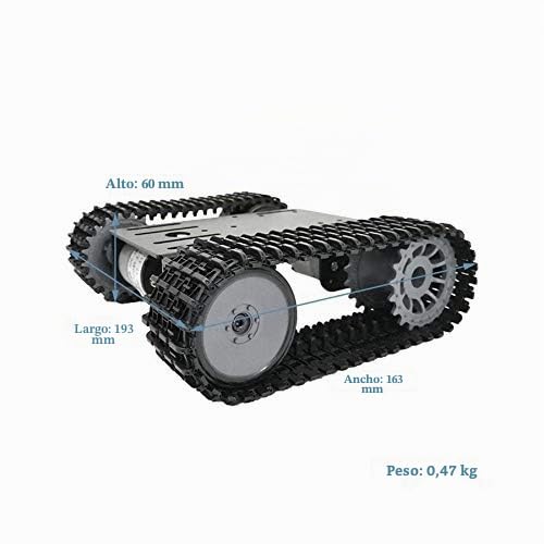 Plataforma de Robot Rastreador de Orugas Rastreado Chasis de Carro Tanque Inteligente Motor DC 12V para Bricolaje para T101-P / TP101