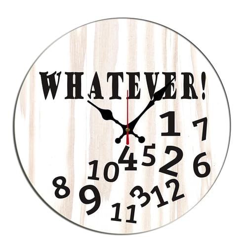 Reloj de pared analógico redondo de madera 30 cm miniatura 1