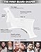 Beard Shaping & Styling Tool With Comb for Perfect line up & Edging For Men's Jaw Cheek/Neck Line, Symmetric/Curve/Step Cut Works with Any Beard Razor Electric Trimmers or Clippers (Clear-1pcs)