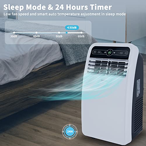 Shinco 8,000 BTU Portable Air Conditioner, AC Unit with Built-in Cool, Dehumidifier & Fan Modes for Room up to 200 sq.ft, Conditioner Remote Control, 24 Hour Timer, Installation Kit thumbnail 8