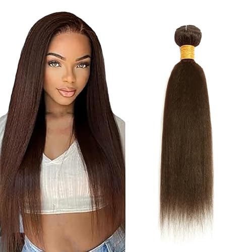 Cheveux humains tressés naturels Yaki Straight extensions haut de gamme double trame 34" #4
