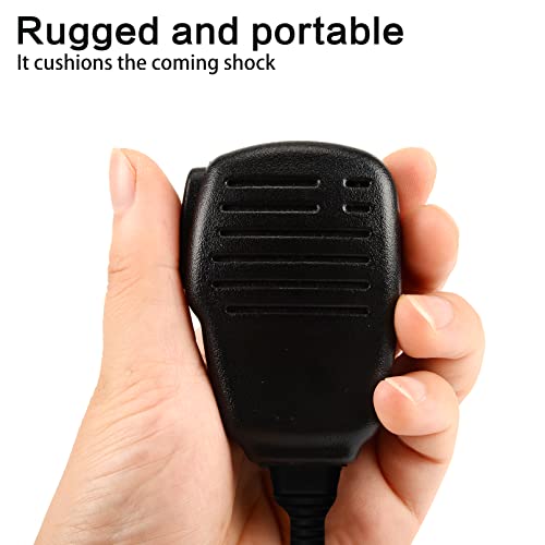 Image of SAMCOM Shoulder Mic of Walkie Talkies, Two Way Radio Speaker Microphone, Handheld Walkie Talkie Microphone for Most 2 Way Radios, 2 Pin Radio Mic with PTT (2 Pack)