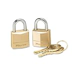Master Lock – Master Lock Vorhängeschloss, massives Messing, 1,9 cm breit,