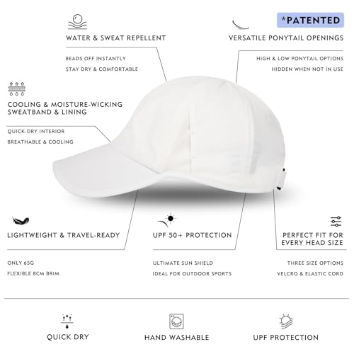 Image of TOP-EX ChicPony UPF 50+ Cooling High Ponytail Baseball Cap for Women