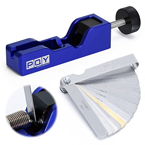 Image of Universal Spark Plug Gap Tool with 32 Blades Steel Feeler Gauge, Spark Plug Gapper Gapping Tool Adjuster for Most 10mm 12mm 14mm 16mm Sparkplug Blue