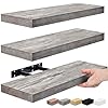 Sorbus floating shelves for wall bathroom shelves wall mounted for kitchen bedroom bathroom storage over toilet hanging book shelf for wall home decor living room grey 3 pack  urban country home decor