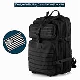 GUJOIN 50L Durable Nylon Waterproof Fishing Hunting Backpack Outdoor Military Backpacks Tactical Sports Camping Hiking Bags, black, 50 Lang - 7