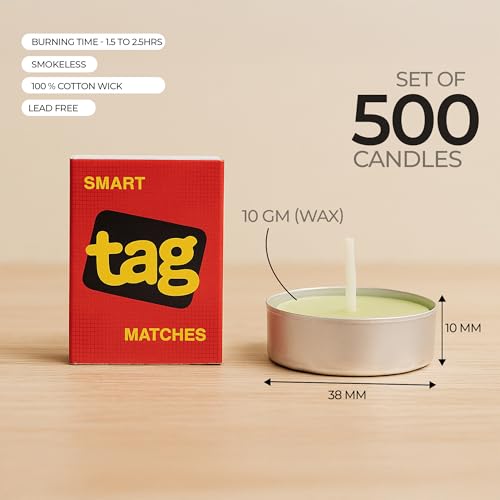 Image of Floryn Decor Unscented Colorful Tealight Candles | Paraffin Wax | Smokeless, Lead-Free Cotton Wick | Long Burning Time -2-3 hrs. | Perfect for Decoration, Festivals, Weddings, |10 Grams Each. 500 Pcs